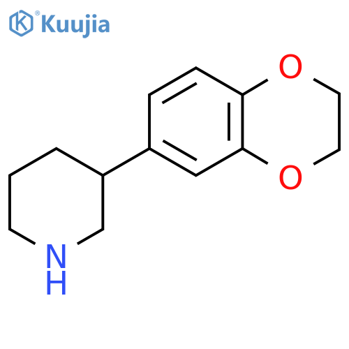 3-(2,3-dihydro-1,4-benzodioxin-6-yl)piperidine structure
