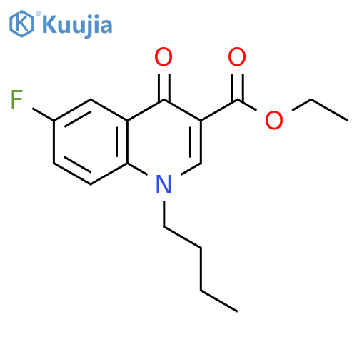 ethyl 1-butyl-6-fluoro-4-oxo-1,4-dihydroquinoline-3-carboxylate structure
