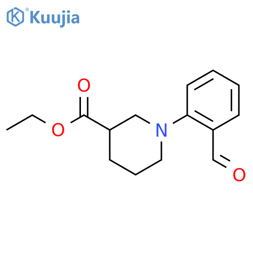 1-(2-Formyl-phenyl)-piperidine-3-carboxylic acid ethyl ester structure