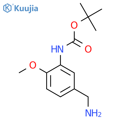 Carbamic acid, N-[5-(aminomethyl)-2-methoxyphenyl]-, 1,1-dimethylethyl ester structure