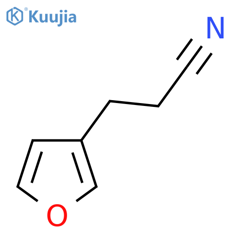 3-(furan-3-yl)propanenitrile structure