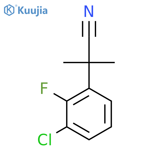 2-(3-Chloro-2-fluorophenyl)-2-methylpropanenitrile structure