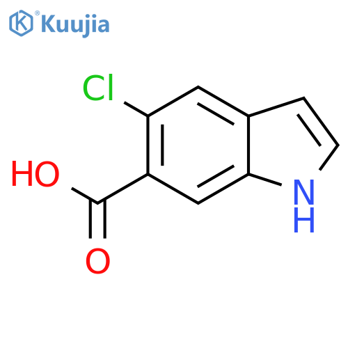 5-chloro-1H-indole-6-carboxylic acid structure