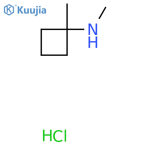 N,1-Dimethylcyclobutan-1-amine;hydrochloride structure
