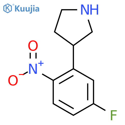 3-(5-fluoro-2-nitrophenyl)pyrrolidine structure