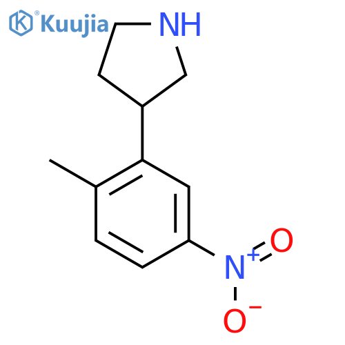 3-(2-methyl-5-nitrophenyl)pyrrolidine structure