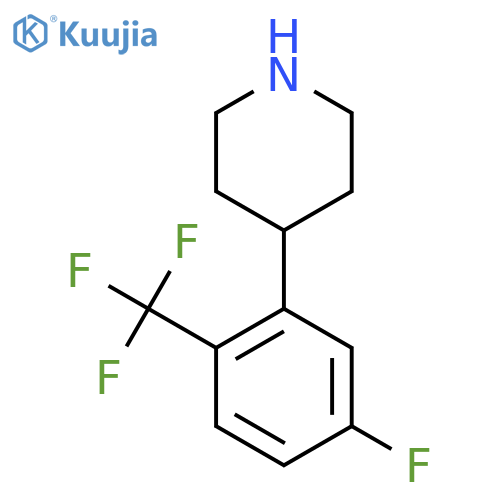 4-5-fluoro-2-(trifluoromethyl)phenylpiperidine structure