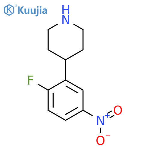 4-(2-fluoro-5-nitrophenyl)piperidine structure