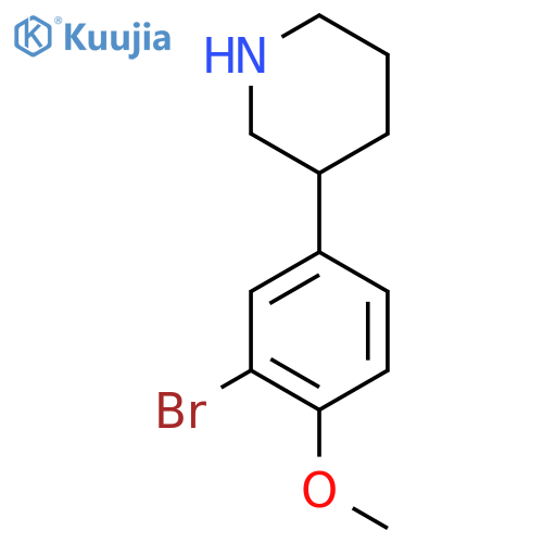 3-(3-bromo-4-methoxyphenyl)piperidine structure