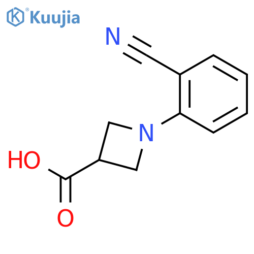 1-(2-cyanophenyl)azetidine-3-carboxylic acid structure