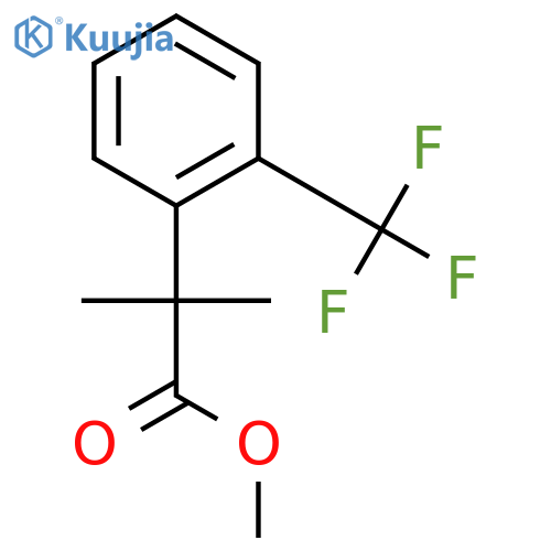 Methyl 2-methyl-2-(2-(trifluoromethyl)phenyl)propanoate structure