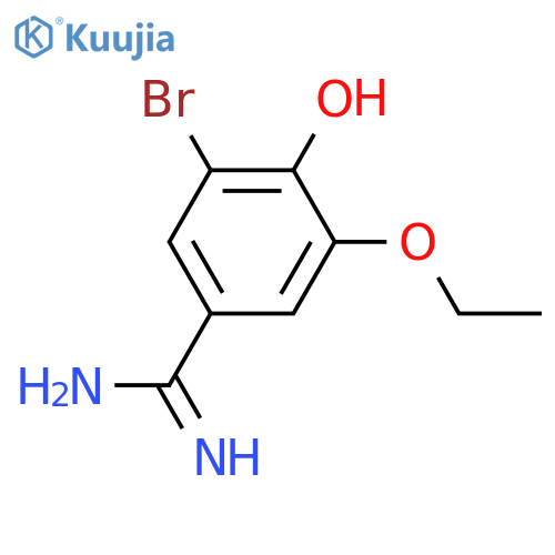 3-bromo-5-ethoxy-4-hydroxybenzene-1-carboximidamide structure
