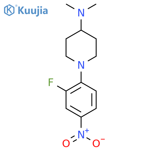 1-(2-Fluoro-4-nitrophenyl)-N,N-dimethylpiperidin-4-amine structure
