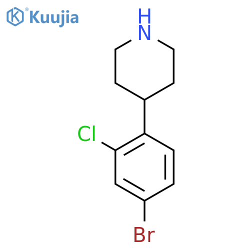 4-(4-bromo-2-chlorophenyl)piperidine structure
