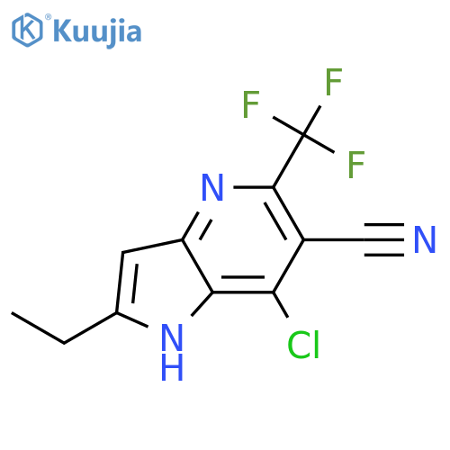 7-Chloro-2-ethyl-5-(trifluoromethyl)-1H-pyrrolo[3,2-b]pyridine-6-carbonitrile structure