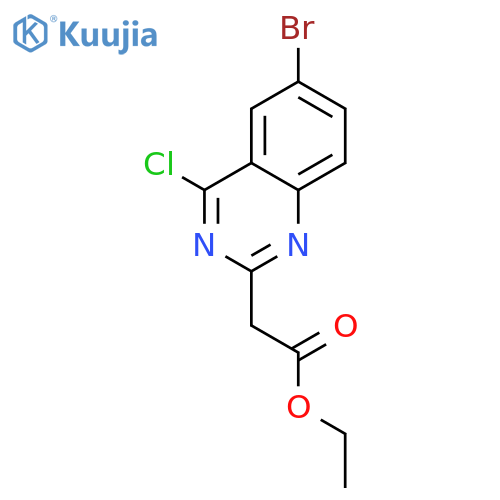 Ethyl 2-(6-bromo-4-chloroquinazolin-2-yl)acetate structure