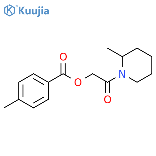 2-(2-methylpiperidin-1-yl)-2-oxoethyl 4-methylbenzoate structure