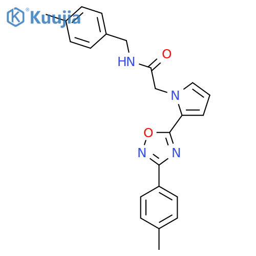 2-{2-[3-(4-methylphenyl)-1,2,4-oxadiazol-5-yl]-1H-pyrrol-1-yl}-N-[(4-methylphenyl)methyl]acetamide structure