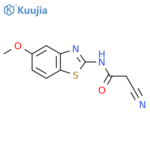 2-cyano-N-(5-methoxy-1,3-benzothiazol-2-yl)acetamide structure