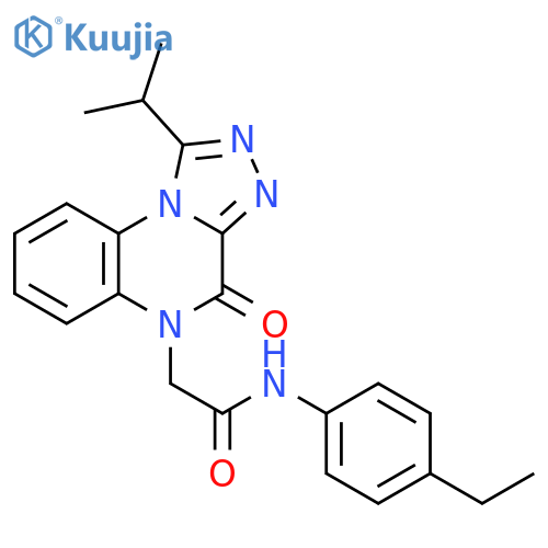 N-(4-ethylphenyl)-2-[4-oxo-1-(propan-2-yl)-4H,5H-[1,2,4]triazolo[4,3-a]quinoxalin-5-yl]acetamide structure