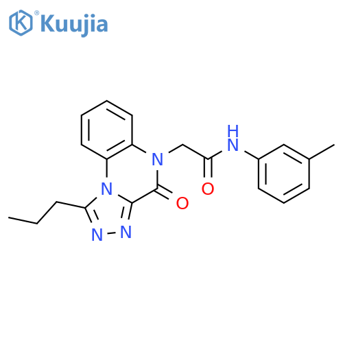 N-(3-methylphenyl)-2-{4-oxo-1-propyl-4H,5H-[1,2,4]triazolo[4,3-a]quinoxalin-5-yl}acetamide structure