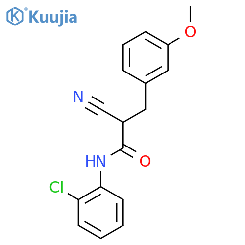 N-(2-Chlorophenyl)-2-cyano-3-(3-methoxyphenyl)propanamide structure