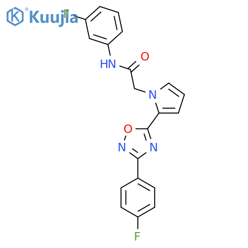 N-(3-fluorophenyl)-2-{2-[3-(4-fluorophenyl)-1,2,4-oxadiazol-5-yl]-1H-pyrrol-1-yl}acetamide structure