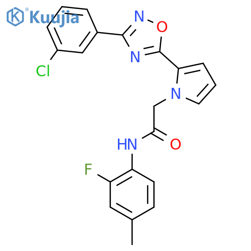 2-{2-[3-(3-chlorophenyl)-1,2,4-oxadiazol-5-yl]-1H-pyrrol-1-yl}-N-(2-fluoro-4-methylphenyl)acetamide structure