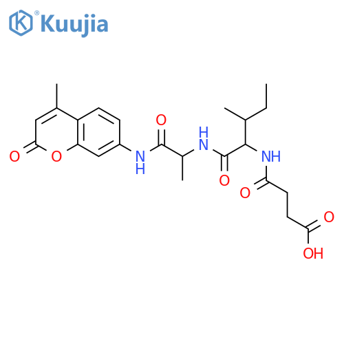 N-Succinyl-Ile-Ala-7-amido-4-methylcoumarin structure