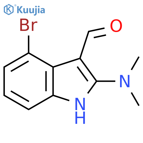 4-bromo-2-(dimethylamino)-1H-indole-3-carbaldehyde structure