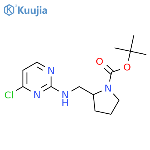 2-[(4-Chloro-pyrimidin-2-ylamino)-methyl]-pyrrolidine-1-carboxylic acid tert-butyl ester structure