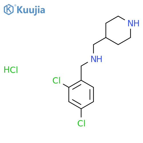 (2,4-Dichloro-benzyl)-piperidin-4-ylmethyl-amine hydrochloride structure