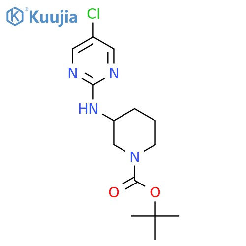 3-(5-Chloro-pyrimidin-2-ylamino)-piperidine-1-carboxylic acid tert-butyl ester structure