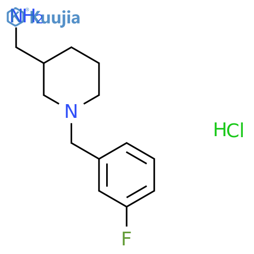 C-[1-(3-Fluoro-benzyl)-piperidin-3-yl]-methylamine hydrochloride structure