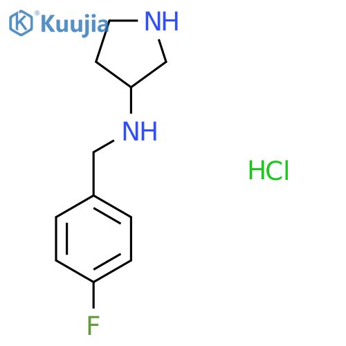 (4-Fluoro-benzyl)-pyrrolidin-3-yl-amine hydrochloride structure