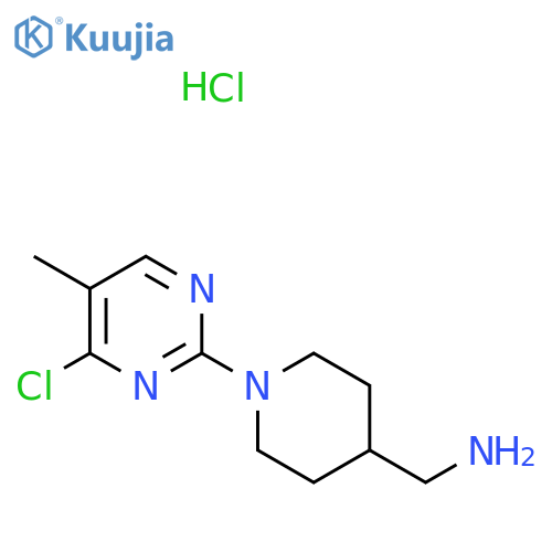 (1-(4-Chloro-5-methylpyrimidin-2-yl)piperidin-4-yl)methanamine hydrochloride structure