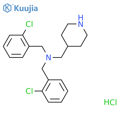 Bis-(2-chloro-benzyl)-piperidin-4-ylmethyl-amine hydrochloride structure