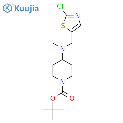 Tert-Butyl 4-(((2-chlorothiazol-5-yl)methyl)(methyl)amino)piperidine-1-carboxylate structure