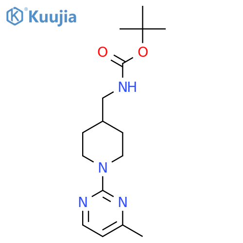[1-(4-Methyl-pyrimidin-2-yl)-piperidin-4-ylmethyl]-carbamic acid tert-butyl ester structure