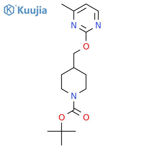 Tert-Butyl 4-(((4-methylpyrimidin-2-yl)oxy)methyl)piperidine-1-carboxylate structure