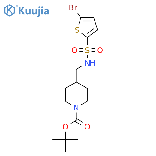 Tert-butyl 4-((5-bromothiophene-2-sulfonamido)methyl)piperidine-1-carboxylate structure