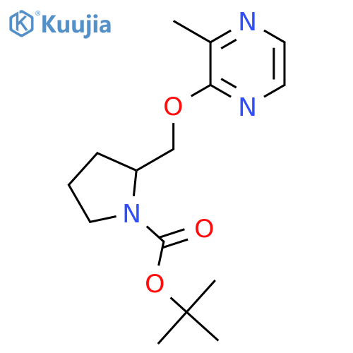 2-(3-Methyl-pyrazin-2-yloxymethyl)-pyrrolidine-1-carboxylic acid tert-butyl ester structure