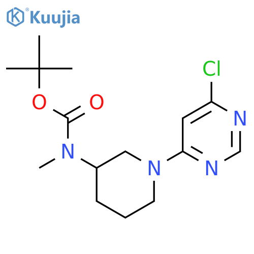[1-(6-Chloro-pyrimidin-4-yl)-piperidin-3-yl]-methyl-carbamic acid tert-butyl ester structure