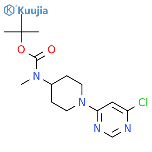 [1-(6-Chloro-pyrimidin-4-yl)-piperidin-4-yl]-methyl-carbamic acid tert-butyl ester structure