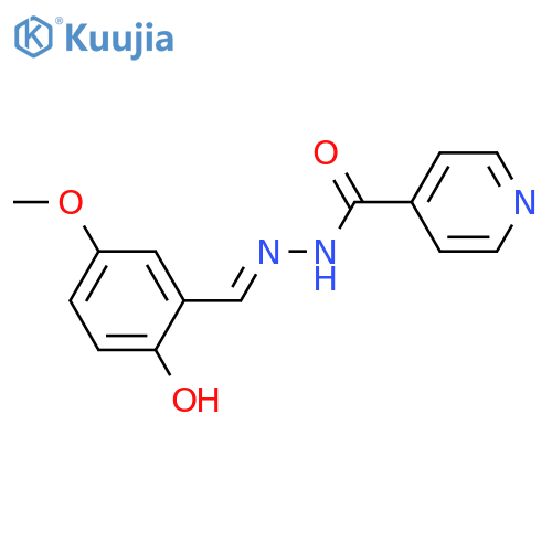 N'-(1E)-(2-hydroxy-5-methoxyphenyl)methylidenepyridine-4-carbohydrazide structure