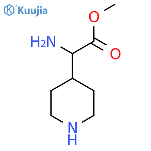 Methyl 2-amino-2-(piperidin-4-yl)acetate structure