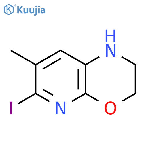 6-Iodo-7-methyl-2,3-dihydro-1h-pyrido-2,3-b1,4oxazine structure