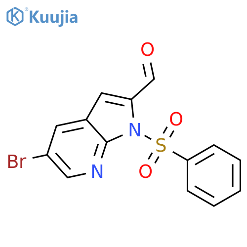 5-Bromo-1-(phenylsulfonyl)-1h-pyrrolo-2,3-bpyridine-2-carbaldehyde structure
