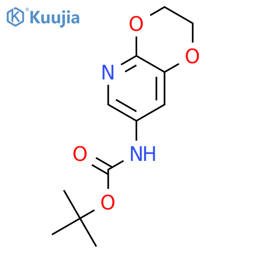 tert-Butyl (2,3-dihydro-1,4dioxino2,3-bpyridin-7-yl)carbamate structure