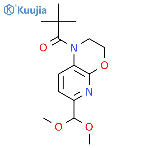 1-(6-(Dimethoxymethyl)-2,3-dihydro-1H-pyrido2,3-b1,4oxazin-1-yl)-2,2-dimethylpropan-1-one structure